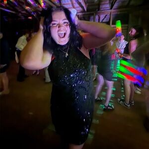 Black Sequin Party Dress